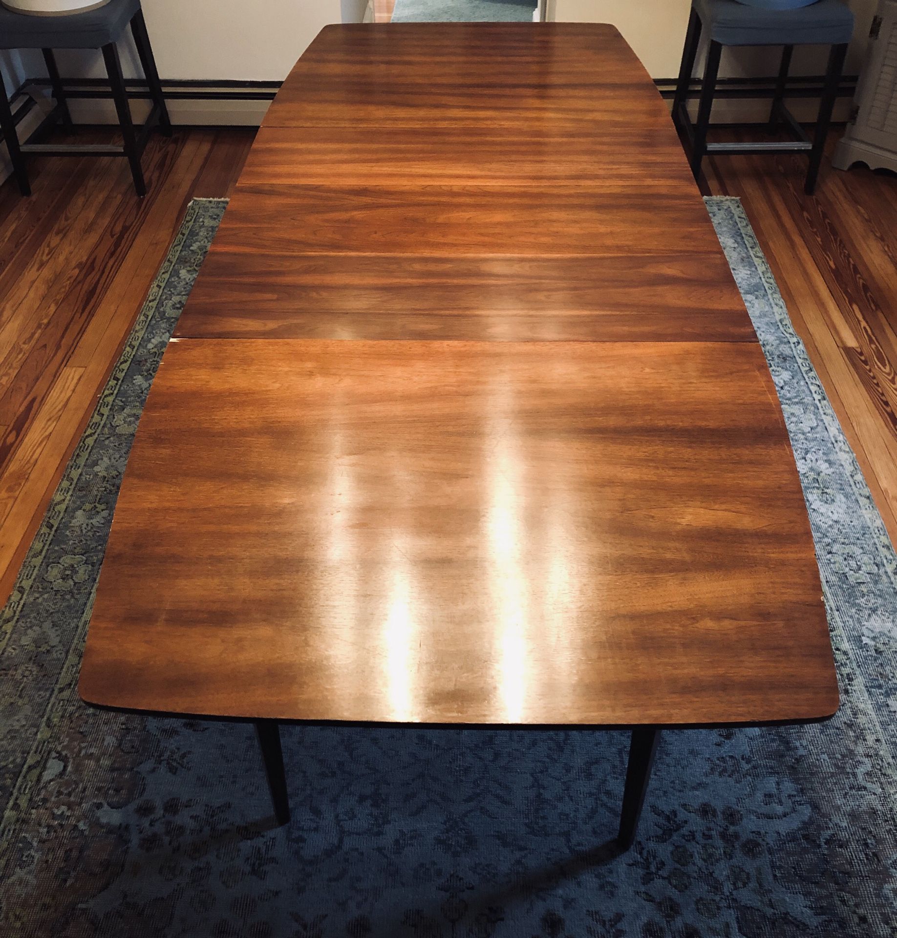 Mid century Modern table 5’ stretches to 8’ surfboard