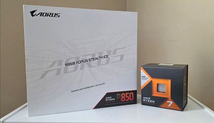 RYZEN 7 7800X3D | AORUS B850 STEALTH ICE COMBO