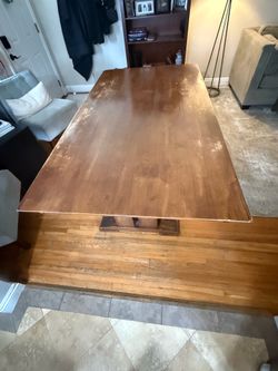 Solid wood kitchen table
