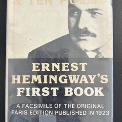 Three Stories & Ten Poems ERNEST HEMINGWAY First Book