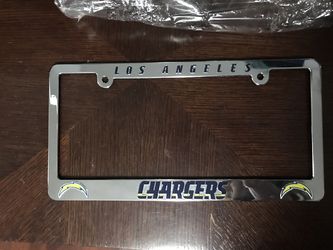Chargers NFL chrome license plate holder