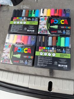 New Posca Acrylic paint markers 16 pack 5M