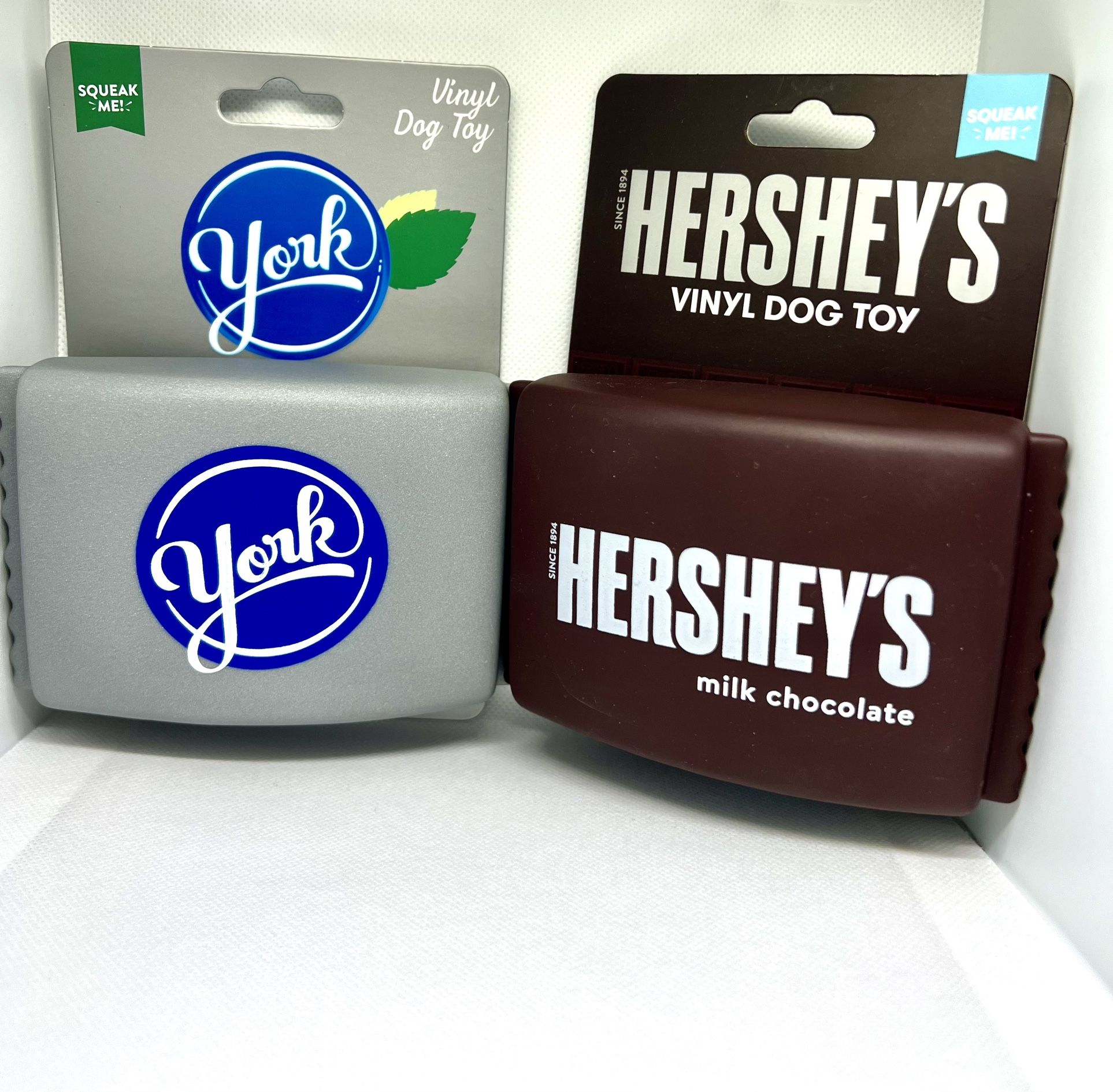 York and Hershey’s Vinyl Squeaky Dog Toy