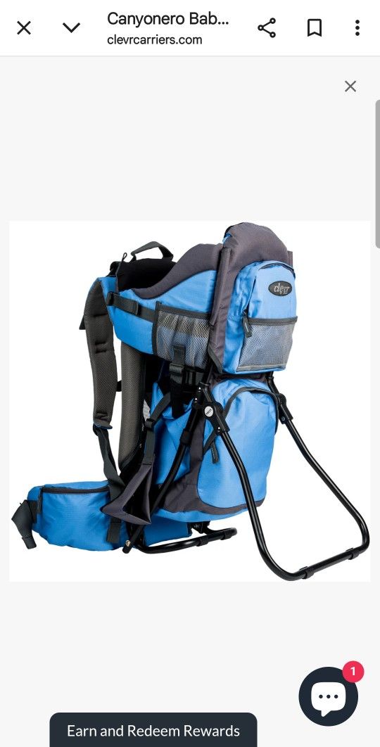Brand NEW Canyonero Baby Backpack Child Carrier, True Blue