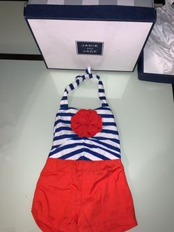 Janie and Jack flower 🌸 romper 3-6 months