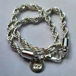 925 Braided Silver Bracelet 