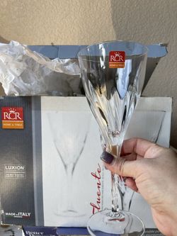 Wine Glasses/Flutes Crystal- Set Of 6- New In Box