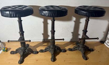 Vintage Industrial Swivel Bar Stools early 1900’s-1950’s