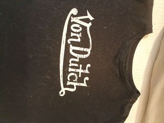 Vintage Von Dutch Men's Classic Logo Cotton Crew neck Short sleeve T-SHIRT.  Size Medium.