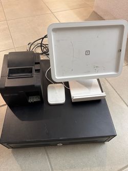 Square POS System with Cash Drawer and Receipt Printer