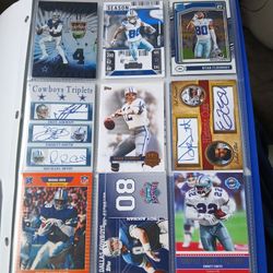 Binder Of 27 Dallas Cowboys Cards.  $10 For Everything Together. Binder Includes Micahael Irvin's Rookie  Card