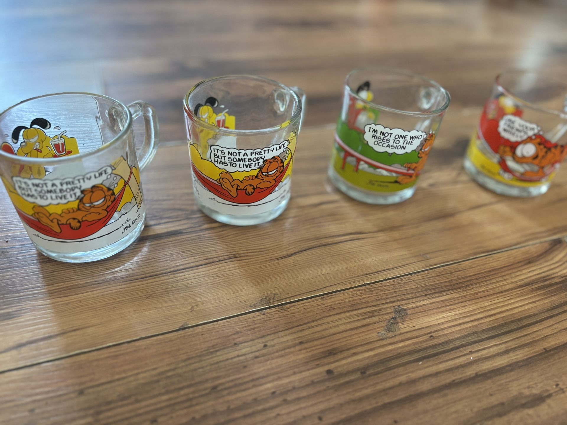 Vintage Garfield McDonald’s mugs – set of 4 Classic 1978–1980s