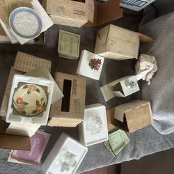 The Franklin man porcelain glass collectible lot