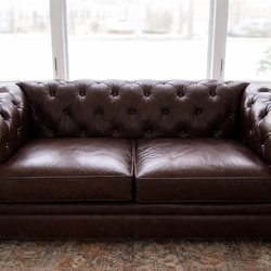 Pottery barn leather sofa for sale