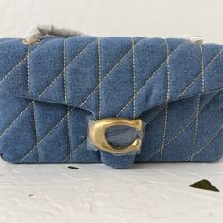 Coach Quilted Loved Denim Tabby Shoulder Bag