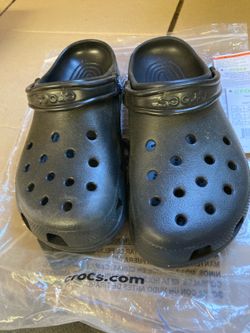 Crocs. Brand new never worn. Black traditional