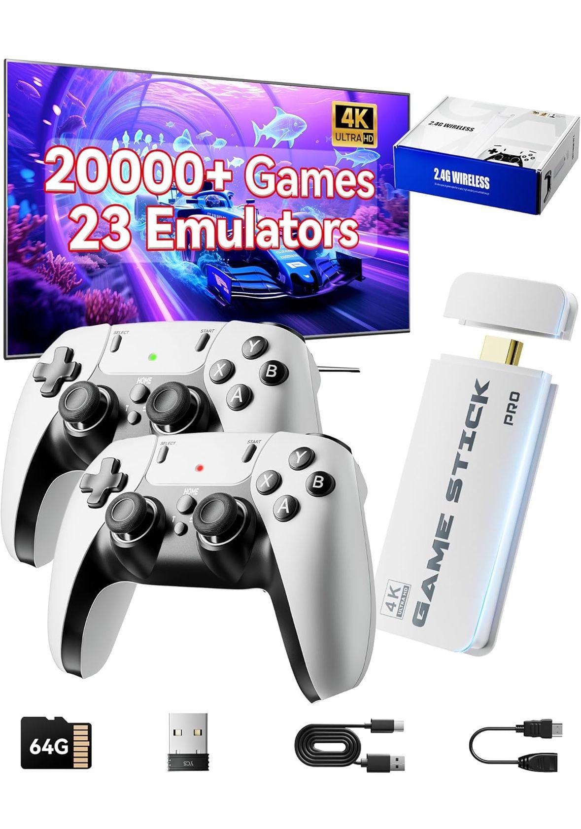 2026 Upgraded Retro Gaming Console Stick