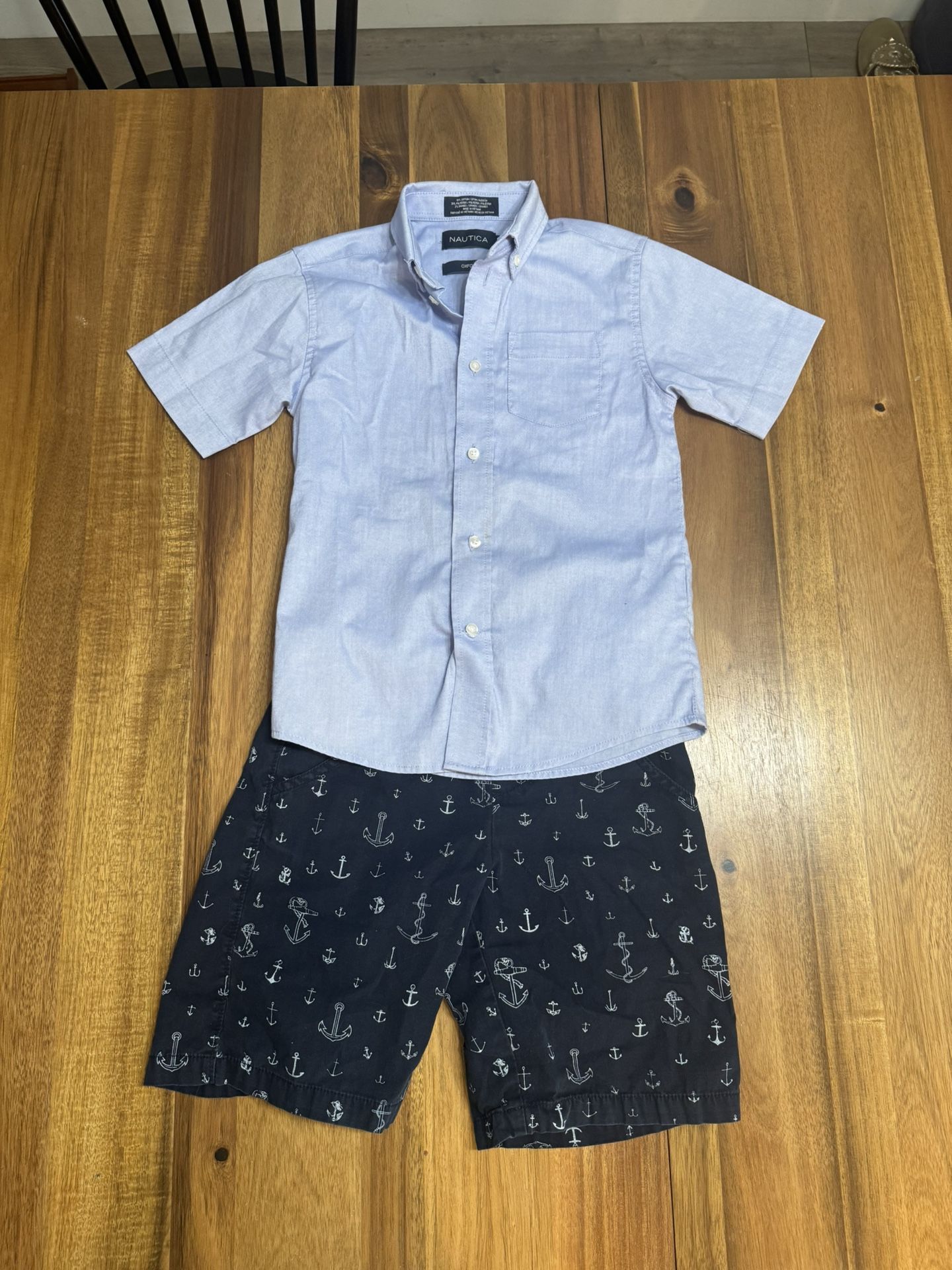 Nautica Boys Oxford Shirt & 2 Pair Shorts - Size 6