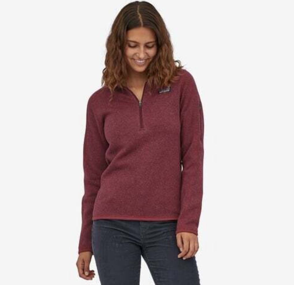 Patagonia Better Sweater 1/4 Quarter Zip Sequoia Red Sweater Women's Small