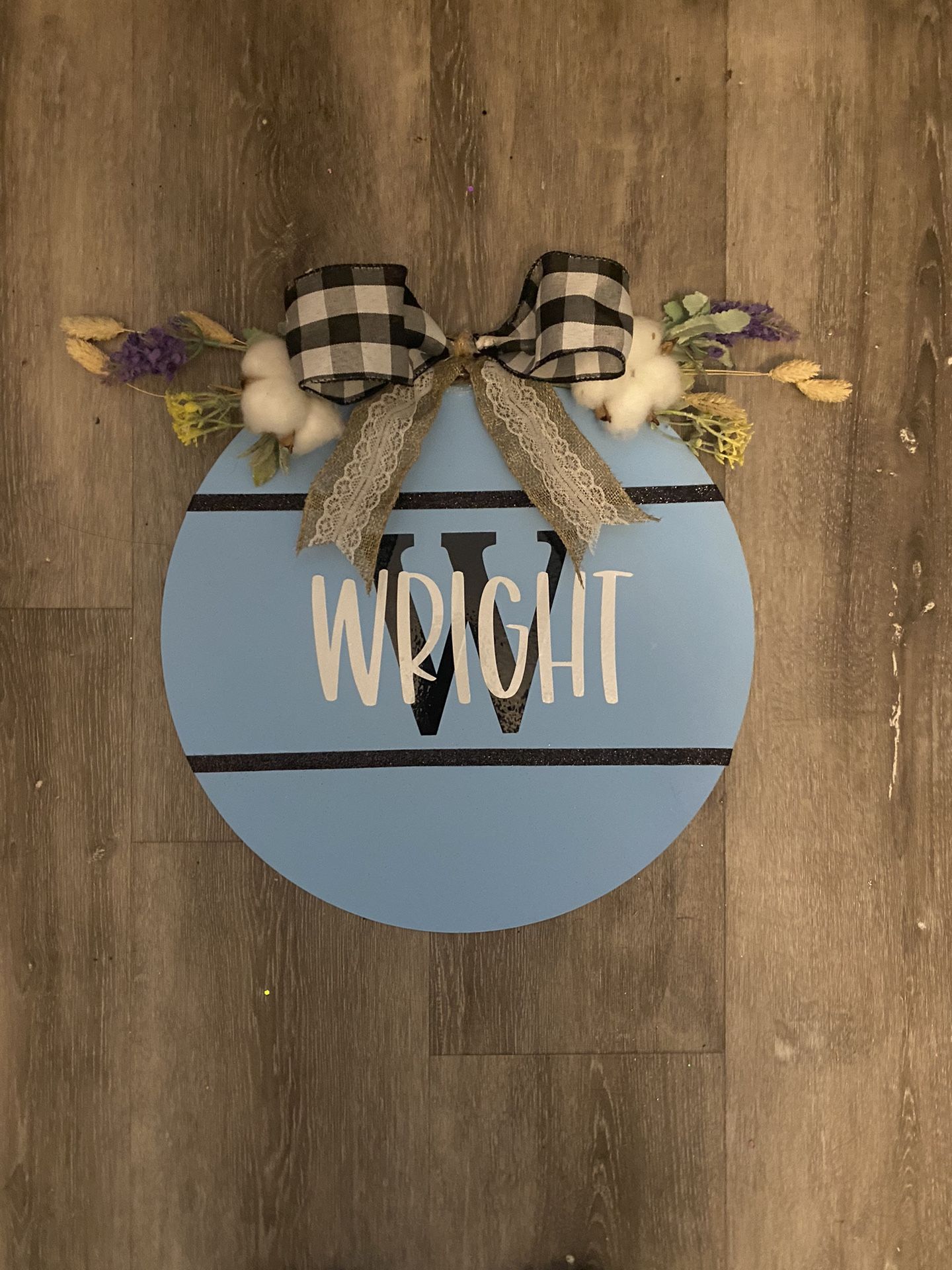 Custom Last Name & Initial Door Hanger