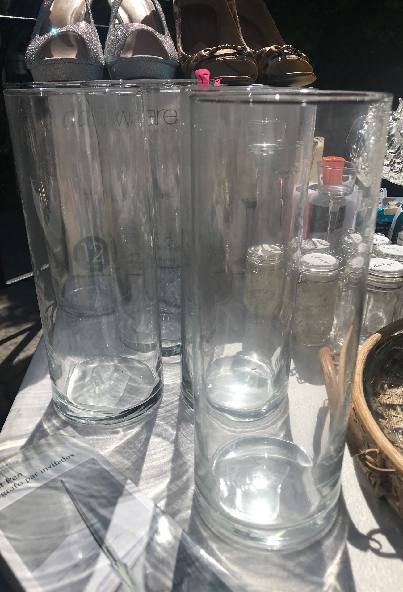 Wine glasses and vases