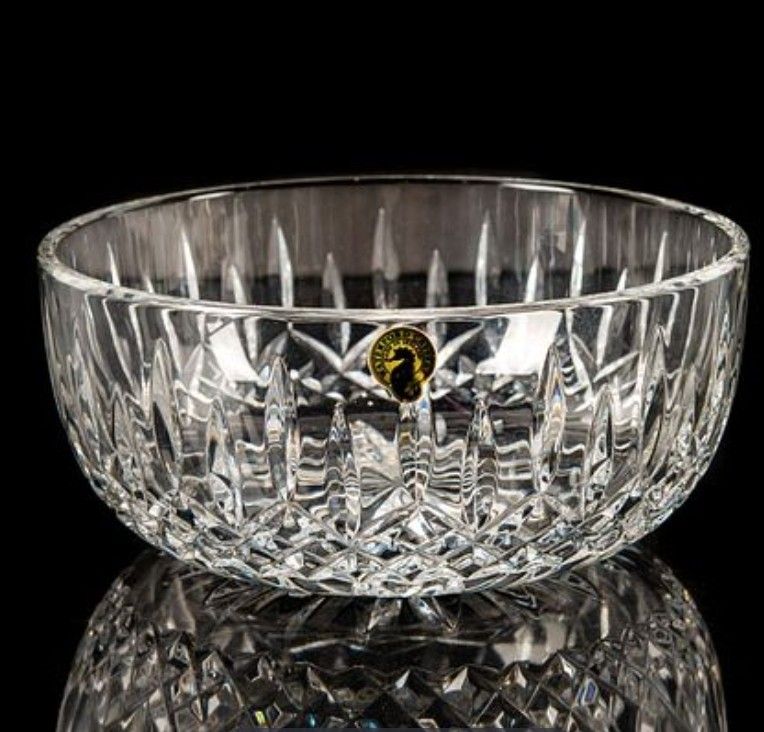 Waterford Lead Crystal Lismore 8 Salad Serving Bowl with J.P. Hayes Signed