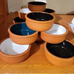 pottery bowl set of 6
