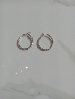 Silver Hoop Earring