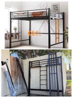 New in it’s box VINGLI Queen Loft Bed with Flat Rungs for Adults, Kids and Young Teens, No Box Sprin