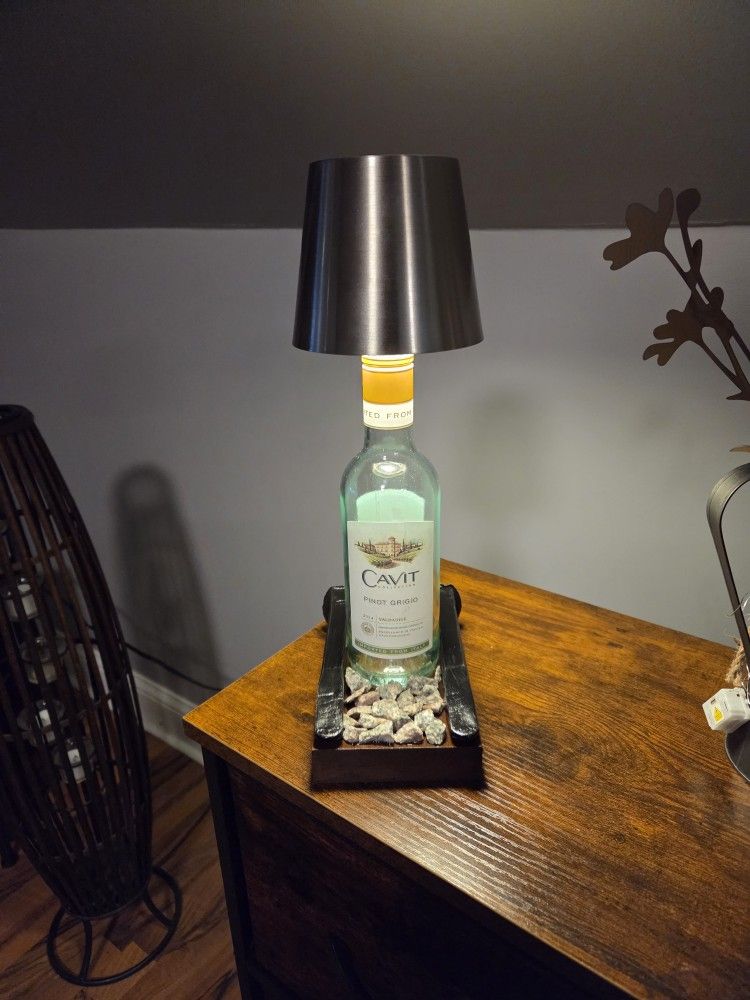Railroad Wine Bottle Lamp