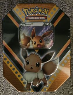 Pokemon TCG Eevee V Powers Tin Trading Card Game New Factory Sealed