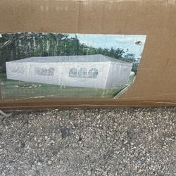 LIVIZA 30-ft x 10-ft Rectangle White Party canopy