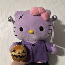 Hello Kitty Purple Frankenstein Plush 