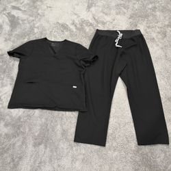 XXL FIGS Black Scrub Set