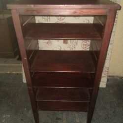 Antique Shelf With Sliding Shelves You Can Pull In And Out
