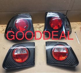 #31 FIT 99-2000 Honda Civic Sedan 4-Door Black JDM Altezza Style Tail Light Taillights Pair Set
