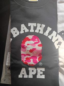 Pink Camo Small Head Bape Shirt