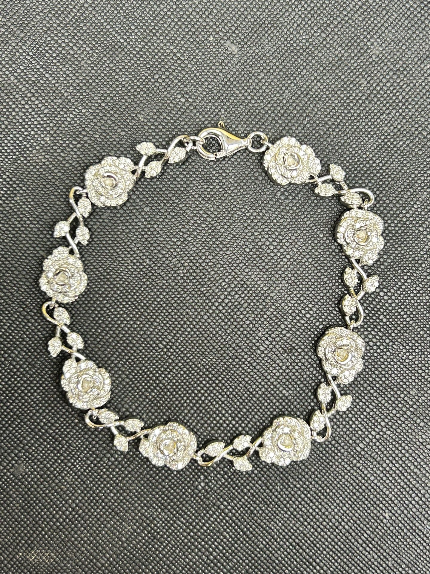 Moissanite Rose Bracelet