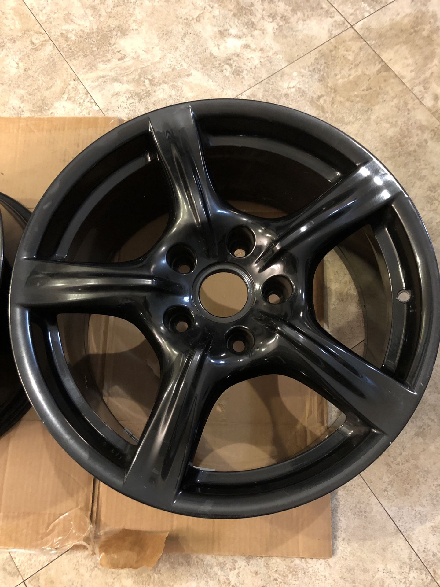 PORSCHE PANAMERA 18 INCH OEM WHEELS RIMS POWDER COATED BLACK