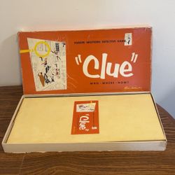 Clue Board Game  1956