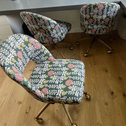 Three office upholstered chairs