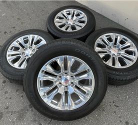 20" GMC OEM Polish Wheels Denali Yukon Sierra Tahoe Silverado Tires 259E