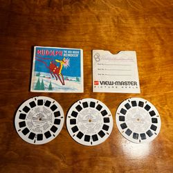 View Master B870, Rudolph The Red Nosed Reindeer, Version A, GAF, 3 Reel Set VTG