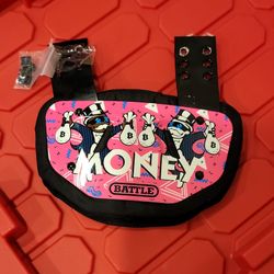Battle Football Back Plate Pink Black White Padded Plastic for All Positions