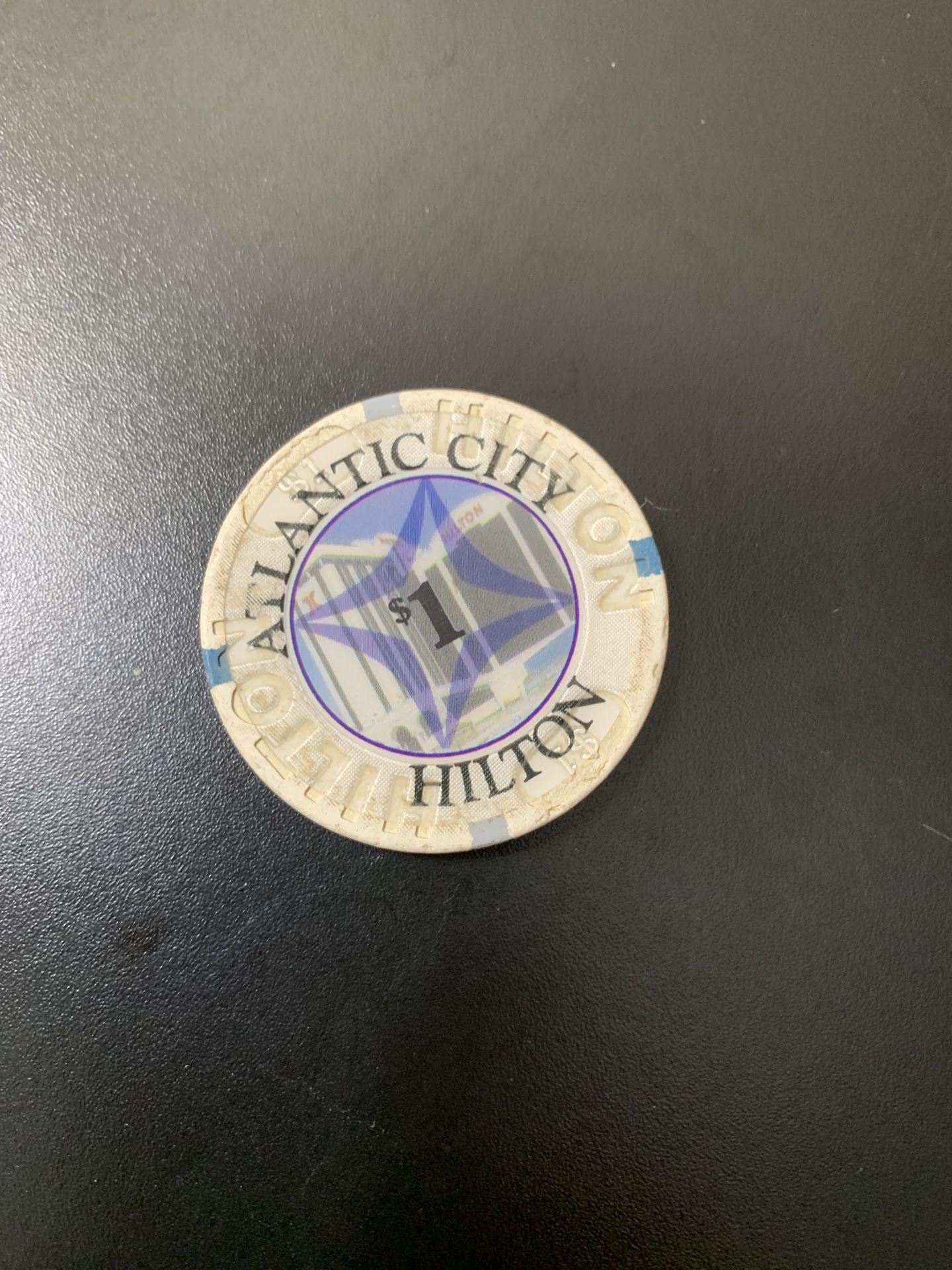 (1) 1.00 Atlantic City Hilton Chip