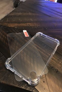 iPhone 7 and 8 case and tempered glass $15