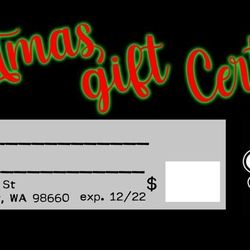 Holiday Gift Certificates  For Tattoos!!!