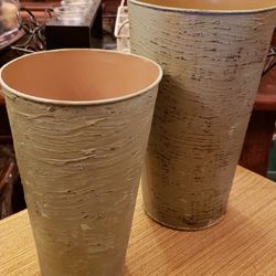 Set of 2 large distressed cases..10 in and 12 in