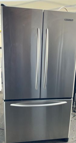 Kitchen Aid 3 Door Stainless Steel Refrigerator
