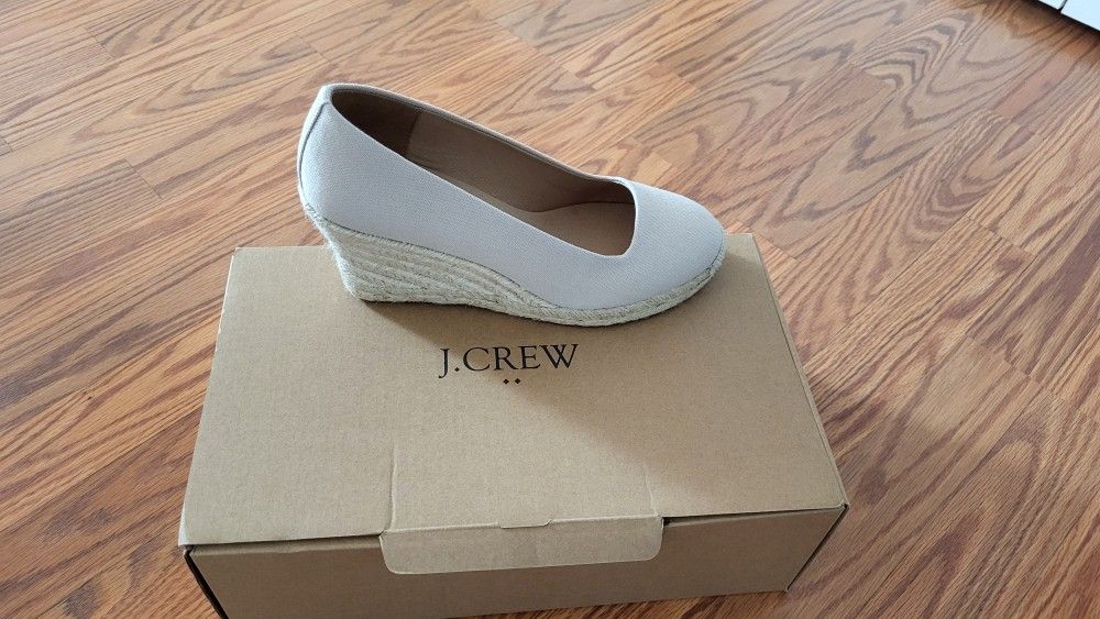 Jcrew Canvas Espadrille Wedges